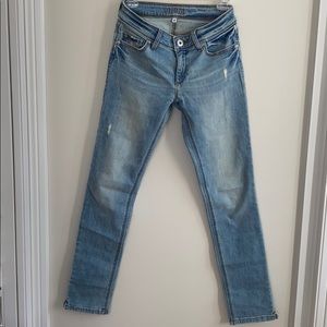 DL1961 Light Wash Mid-rise ankle skinny Jeans